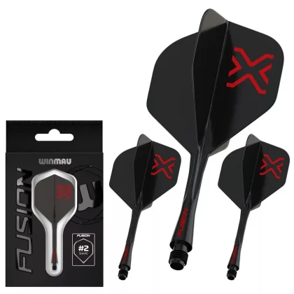 Darts toll és szár egyben Winmau Fusion Blade X fekete, No2 toll és rövid szár