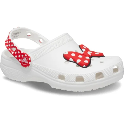 Lányi krokszik (szabadidőcipő) CROCS Disney Minnie Mouse Classic Clog T white red