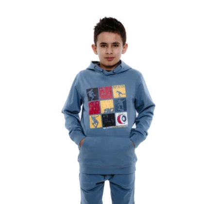 Fiú kapucnis pulóver AUTHORITY H-SKATER90 B blue