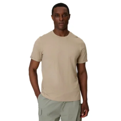Férfi rövid ujjú póló 4F TSHIRT M3322-83S-BEIGE