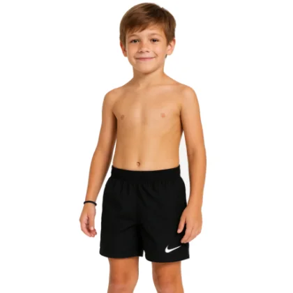 Fiú úszónadrágok NIKE SWIM 4 inch VOLLEY SHORT BLACK-BLACK