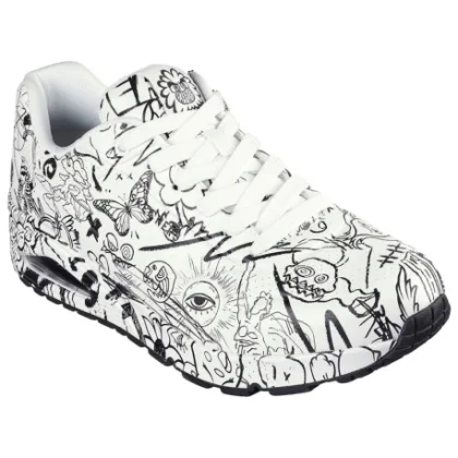 Férfi szabadidőcipő SKECHERS Uno Process Sketch M white black