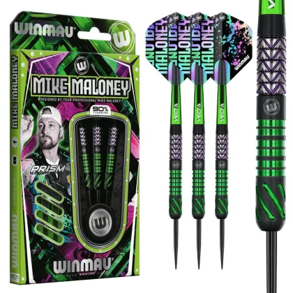 dart szett steel Winmau Mike Maloney 22g, 90% gravírozott