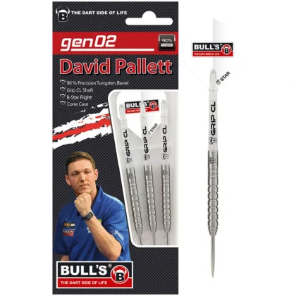 Dart szett Bull's Champions David Pallet GEN2 steel 22gr 90%