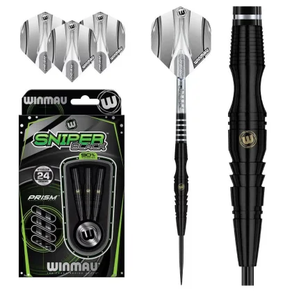 Dart szett steel Winmau Sniper Black 24g, 90%