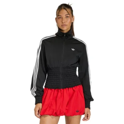 Női cipzáras pulóver ADIDAS ORIGINALS SMOCKED FB TT BLACK