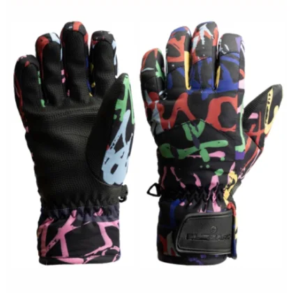 Junior síkes kesztyűk BLIZZARD Spark junior ski gloves, black multicolor