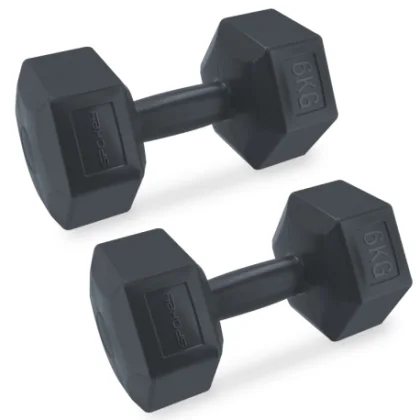 Súlyzó készlet SPOKEY MONSTER BLACK HEXA 2x 6 kg