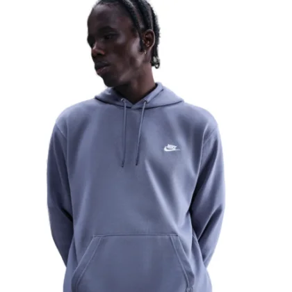 Férfi kapucnis pulóver NIKE M NK CLUB FT PO HOODIE WORLD INDIGO WORLD INDIGO WHITE