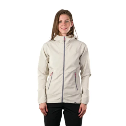 Női túrázó Softshell kabát kapucnival NORTHFINDER DESTINEY-529creamwhite