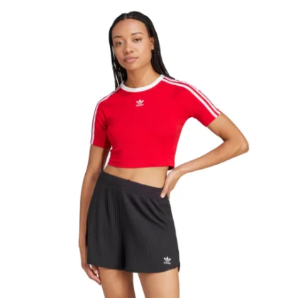 Női rövid ujjú póló ADIDAS ORIGINALS 3 S BABY TEE BETSCA WHITE