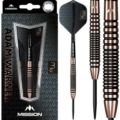 Dart szett steel Mission Adam Warner Bronze Titanium 22g 90%