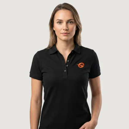 GymBeam Women‘s Polo Shirt Black