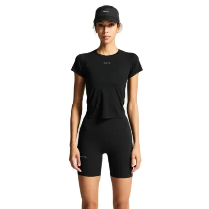 Női rövid ujjú edzőpóló CRAFT Hypervent Cropped Tee W
