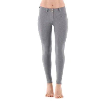 Női jeggings nadrág FREDDY WR.UP® skinny push up organic cotton trousers with regular waist-Blue