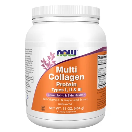 Multi Collagen Protein Types I, II & III Powder 454 g (35 adag )