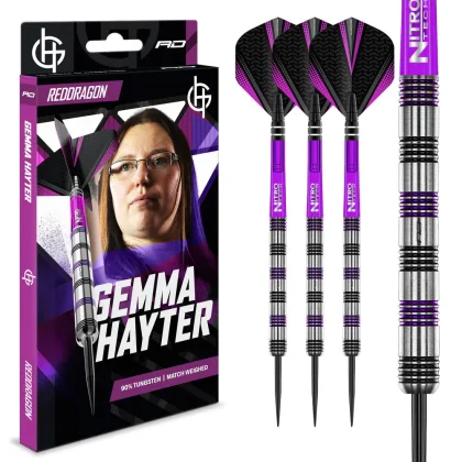 Dart szett Red Dragon steel Gemma Hayter 22gr, 90% gravírozott