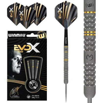 Darts szett steel Winmau MvG Evo-X 24g, 90%