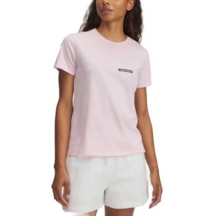 Női rövid ujjú póló UNDER ARMOUR UA Rival Outline SS-PNK