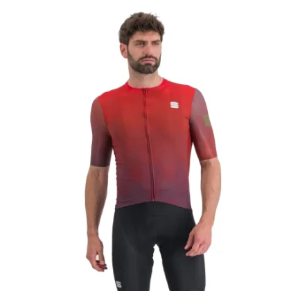 Férfi rövidujjú kerékpáros mez SPORTFUL Rocket jersey, huckleberry chilly red
