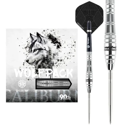 darts szett steel Caliburn Wolfpack W2 steel - 22g, 90%