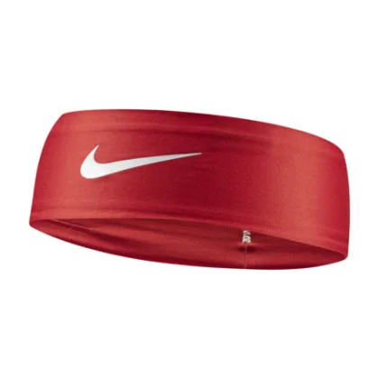 Fejpánt NIKE DRI-FIT FURY CLASSIC HEADBAND UNIVERSITY RED WHITE WHITE