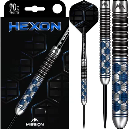 Dart szett steel Mission Hexon PVD, 23g 90%
