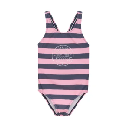 Lány fürdőruhák COLOR KIDS Swimsuit W. Chestprint, AOP, vintage indigo