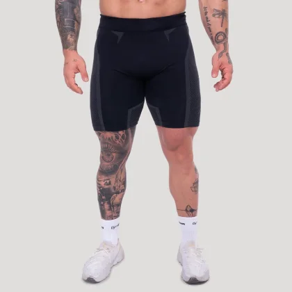 GymBeam OG1 Seamless Shorts Black/Grey