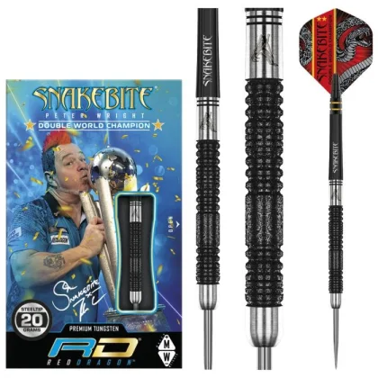 DART SZETT RED DRAGON STEEL PETER WRIGHT DOUBLE WORLD CHAMPION SE 20g, 90%