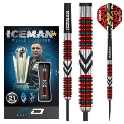 DART SZETT STEEL RED DRAGON GERWYN PRICE FIREBIRD, 21g 90%