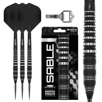dart szett Red Dragon steel Sable 02 90% Switch Point Torpedo 25g