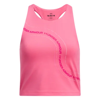 Lány edzőpóló UNDER ARMOUR G Motion Branded Crop Tank-PNK
