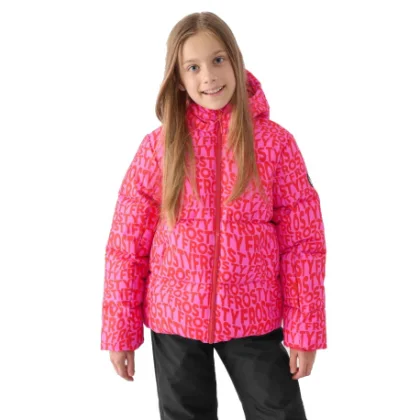 Lány síkabát 4F JUNIOR TECHNICAL JACKET-JWAW24TTJAF544-90A-MULTICOLOUR ALLOVER