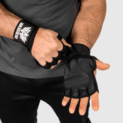 Edzőkesztyű Iron Aesthetics Crossfit, fekete