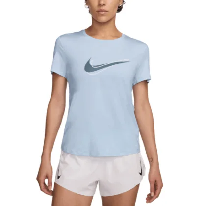 Női rövid ujjú futó póló NIKE W NK ONE SWSH HBR DF SS TOP