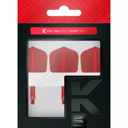 DARTS TOLL ÉS SZÁR EGYBEN TARGET K-FLEX PIROS, NO6 TOLL ÉS RÖVID SZÁR