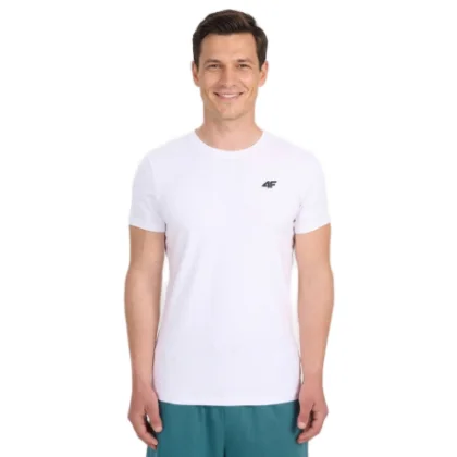Férfi rövid ujjú póló 4F TSHIRT M3340-10S-WHITE