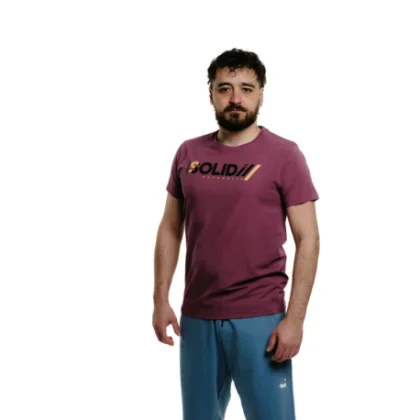 Férfi rövid ujjú póló AUTHORITY T-SOLID M burgundy