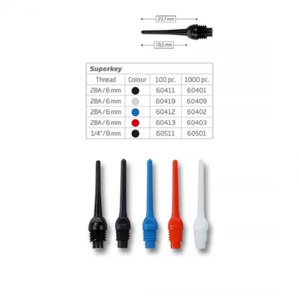 darthegy Bull's Superkey 2B/A (kismenetes), 1000db/csomag fekete