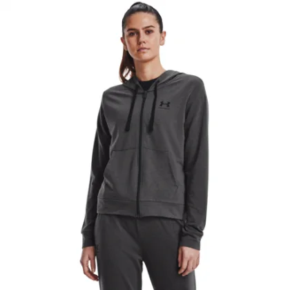 Női cipzáras pulóver UNDER ARMOUR Rival Terry FZ Hoodie-GRY