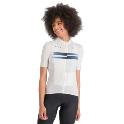 Női rövid ujjú kerékpáros mez SPORTFUL Gruppetto w jersey, white plein air