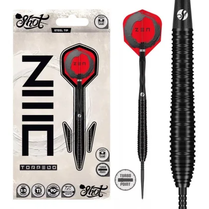 darts szett steel Shot TP Zen Torpedo, 23gt, 90%