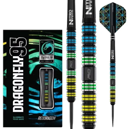 ÚJ Dart szett steel Red Dragon Dragonfly 95 Black - Parallel 22g, 90%