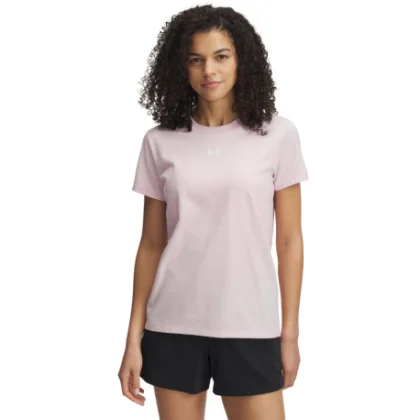 Női rövid ujjú póló UNDER ARMOUR UA Rival Core SS-PNK