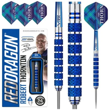 DART SZETT Red Dragon STEEL Rob Thornton Seniors World Champions Cobalt SE 2022, 24g, 95%