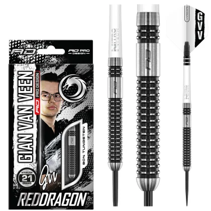 DART SZETT STEEL RED DRAGON GIAN VAN VEEN AXIS SE 23g 90%