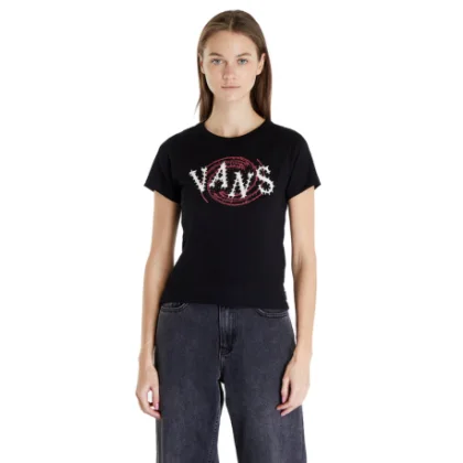 Női rövid ujjú póló VANS SPIRAL DOWN MINI-Black