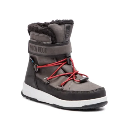Fiú magas téli cipők MOON BOOT JR BOY BOOT, 002 black castlerock