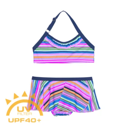 Lány fürdőruhák COLOR KIDS Bikini W. Skirt - AOP, azure blue